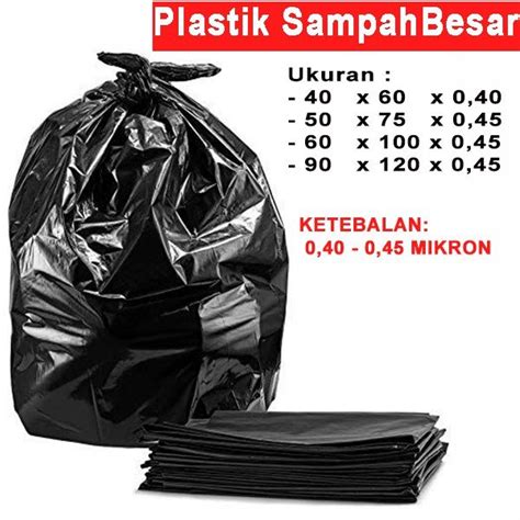 Jual Plastik Sampah Besar Kantong Sampah Hitam Uk 40 X 60 50 X 75 60 X