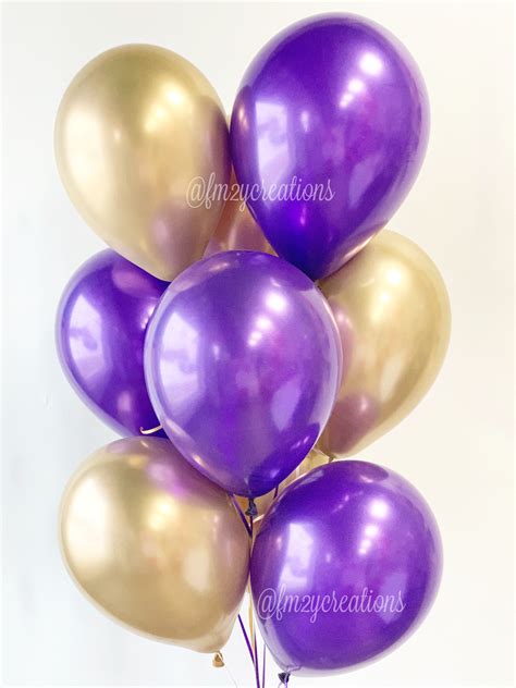 PURPLE and Gold Balloons Purple Gold Birthday Party - Etsy