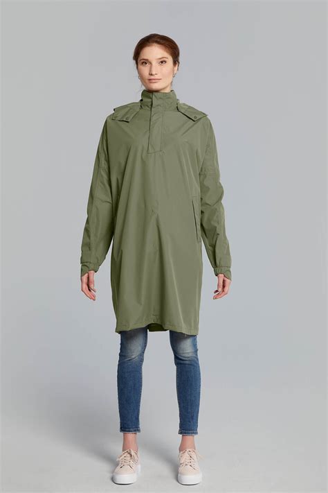 Basil Mosse Bicycle Rain Poncho Unisex Green Basil