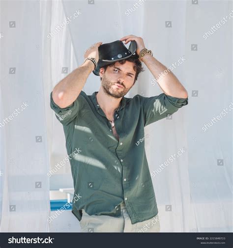 Sexy Hot Man Model Dressed Black Stock Photo Shutterstock