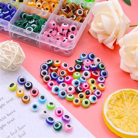 Pcs Color Evil Eye Beads Set Wholesale Resin Mixed Color Diy Ebay