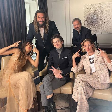 18 Photos Of Dune Costars Zendaya Timothée Chalamet And Jason Momoa