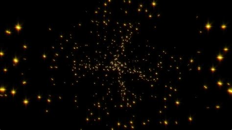 Abstract Glow Gold Stars Particles Explode Motion Background 12395985