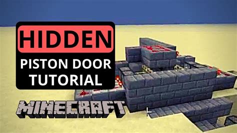 Minecraft Redstone Tutorial 2x2 Hidden Piston Door Youtube