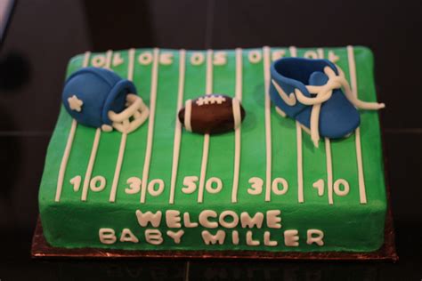 Football Baby Shower Cake - CakeCentral.com