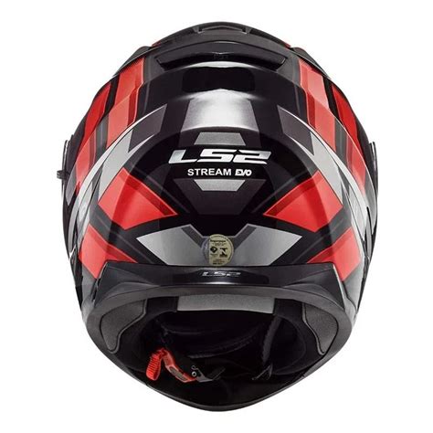 Capacete LS2 FF320 Stream Loop Preto Vermelho Viseira Interna