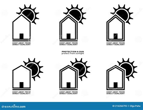 Pack Signs Protect From The Sun Stock Vector Illustration Of