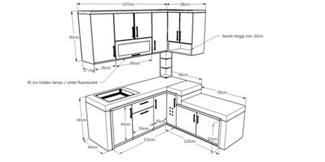 Ukuran Kitchen Set Standar Minimalis