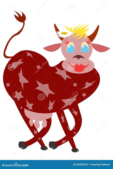 Cow Super Star Stock Vector Image 55595575