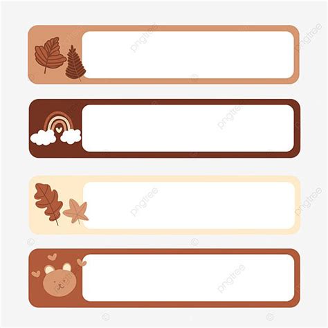 Cute Name Tag Clipart Hd PNG, Cute Brown Color Theme Name Tag, Name Tag, Note, Label PNG Image ...