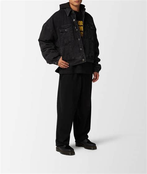 Black Willy Chavarria Denim French Terry Jacket Svd