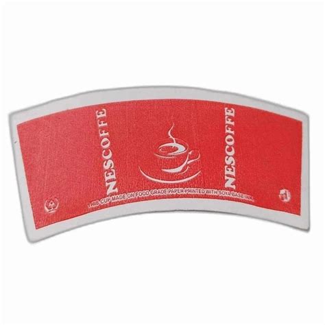 Printed Red And White Single Sided Paper Coffee Cup Blank Matte GSM