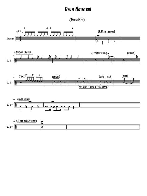 Musescore Drumkit Notation | PDF | Musical Compositions | Musical Forms