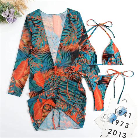 Bikinis Estampados Conjunto De Bikini Sexy De Piezas Traje De