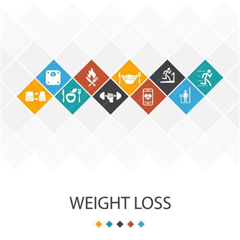 Premium Vector Weight Loss Trendy Ui Template Infographics Concept