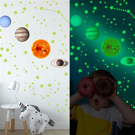 HOUPOUSEN Adhesivos De Pared Fluorescentes 3D Realistas Con Puntos