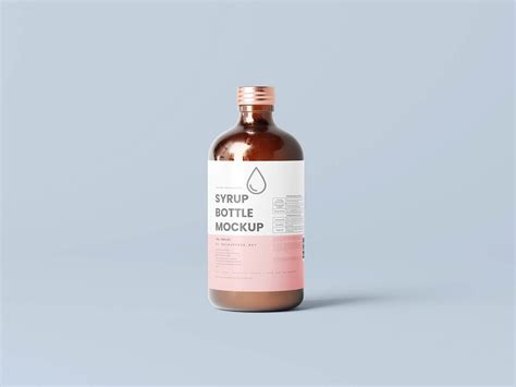 Free Syrup Bottle Packaging Box Mockup Psd Files Good Mockups