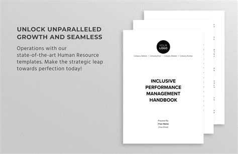 Inclusive Performance Management Handbook HR Template In Word PDF