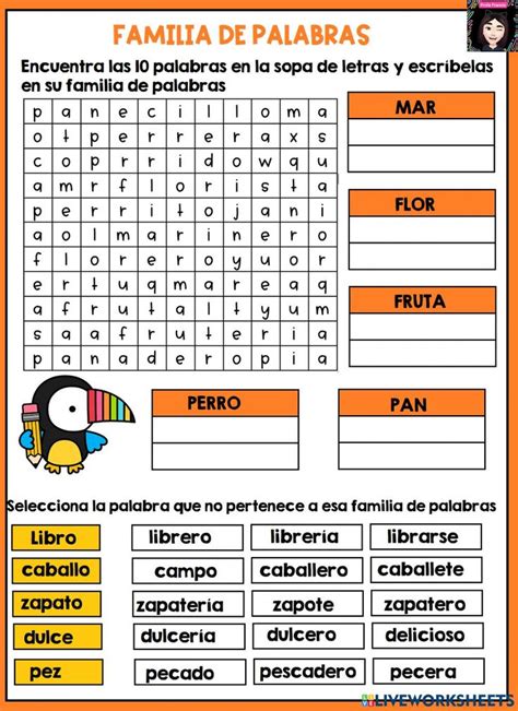 Clases De Palabras Liveworksheets