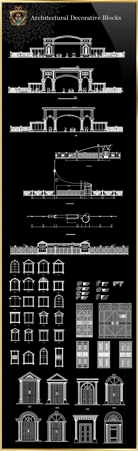 Architectural decorative blocks】★ - CAD Files, DWG files, Plans and Details