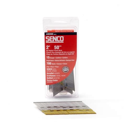 Senco 2 15 Gauge 34 Degree Angled Strip Finish Nails Galvanized Finish