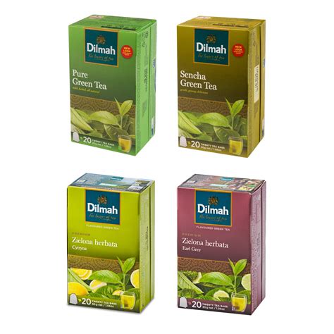 Herbata Zielona Dilmah Pure Green Tea Earl Grey Cytrynowa Sencha