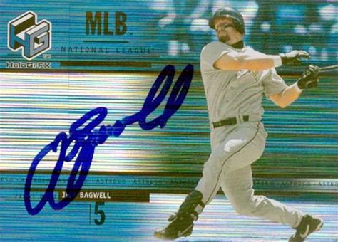 Jeff Bagwell Autographed Baseball Card Houston Astros Sc 2000 Upper