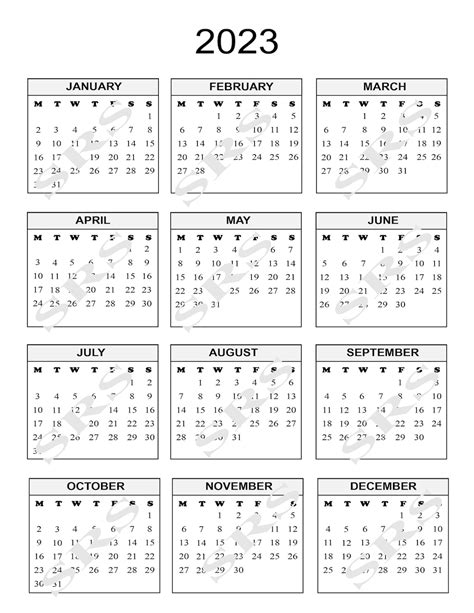 Printable 2023 Calendar With Holidays 2023 Year Calendar Yearly Los