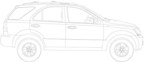 Autocad drawing of the car - Cadbull