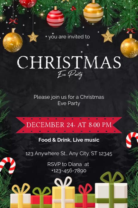 Christmas Eve Party Template Postermywall