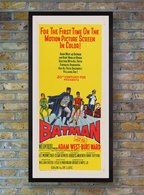 Batman Original Vintage Australian Daybill Movie Poster 1966 For