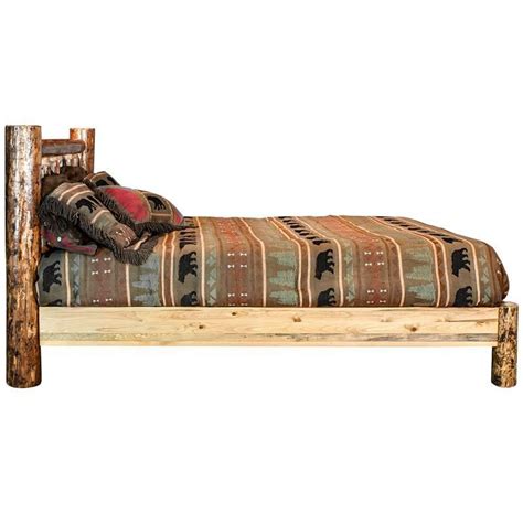 Montana Woodworks Glacier Country Solid Pine Wood Full Platform Bed In