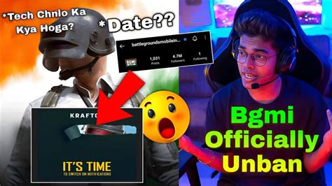 Bgmi Officially Unban Date Reveal Jonathan Gaming Mention Story