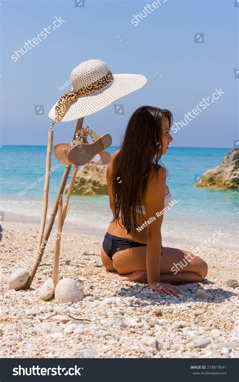 Portrait Happy Sexy Girl Bikini Posing Stock Photo Shutterstock