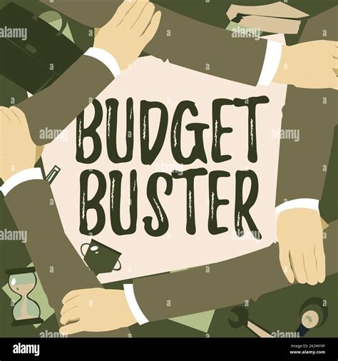 Handwriting Text Budget Buster Concept Meaning Carefree Spending