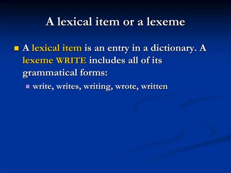 Ppt Chapter Three Lexicon Powerpoint Presentation Free Download Id 4437967