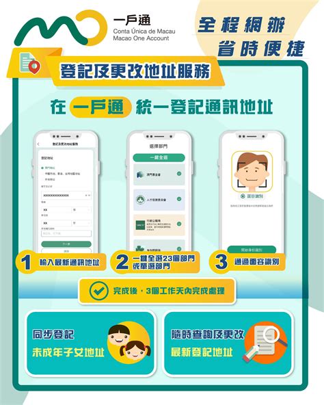 登記及更改地址服務 全程網辦 省時便捷 一戶通專題網站