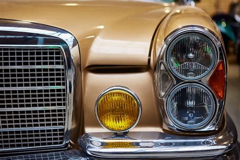 Premium Photo Detail Of Classic Car Closeup Of Headlight