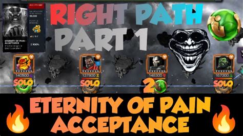 MCOC ETERNITY OF PAIN ACCEPTANCE RIGHT PATH PART 1 Mcochindi Mcoc