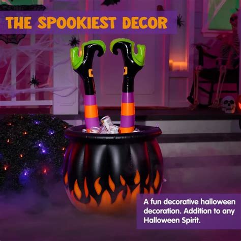 Best 32ft Halloween Inflatable Witch Legs In Cauldron Cooler