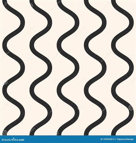 Seamless Lines Pattern Vertical Wavy Lines Curves Waves Stock Vector Illustration Of