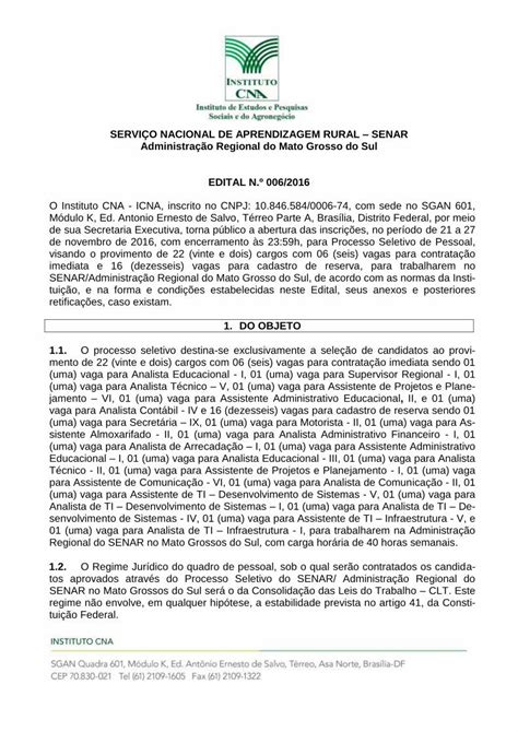 Pdf Servi O Nacional De Aprendizagem Rural Senar Vos T Cnicas De