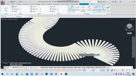 Autocad D Ders Array Komutu Path Array Ve Polar Array Youtube