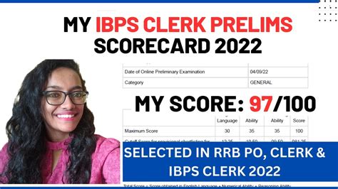 My Ibps Clerk Pre Scorecard Score Sectionwise Score