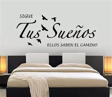 Vinil Decorativo Para Pared Frases Letras Sigue Tus Sueños