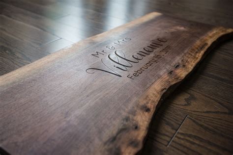 Engraved Live Edge Wedding Signing Boards Alternative Wedding Etsy Canada