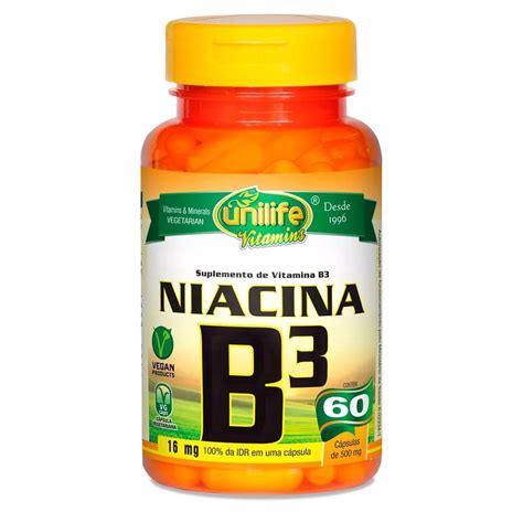 Vitamina B Niacina Mg C Psulas Unilife No Shoptime