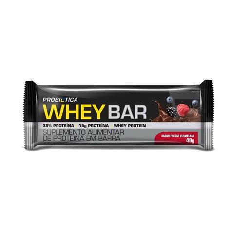 Barra De Prote Na Whey Bar Probi Tica G Frutas Vermelhas