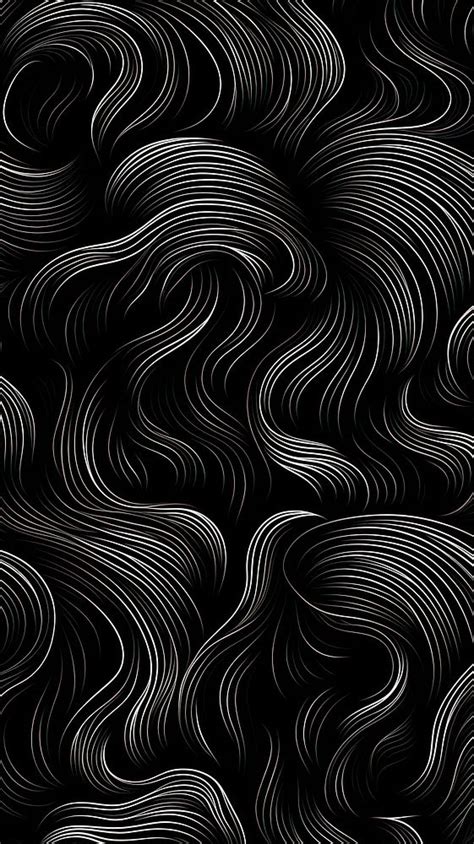 Wave doodle art black pattern | Free Photo Illustration - rawpixel