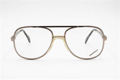 Menrad Vintage Small Aviator Frame Pale Brown Metallized Double Bridge Vintage New Old Stock